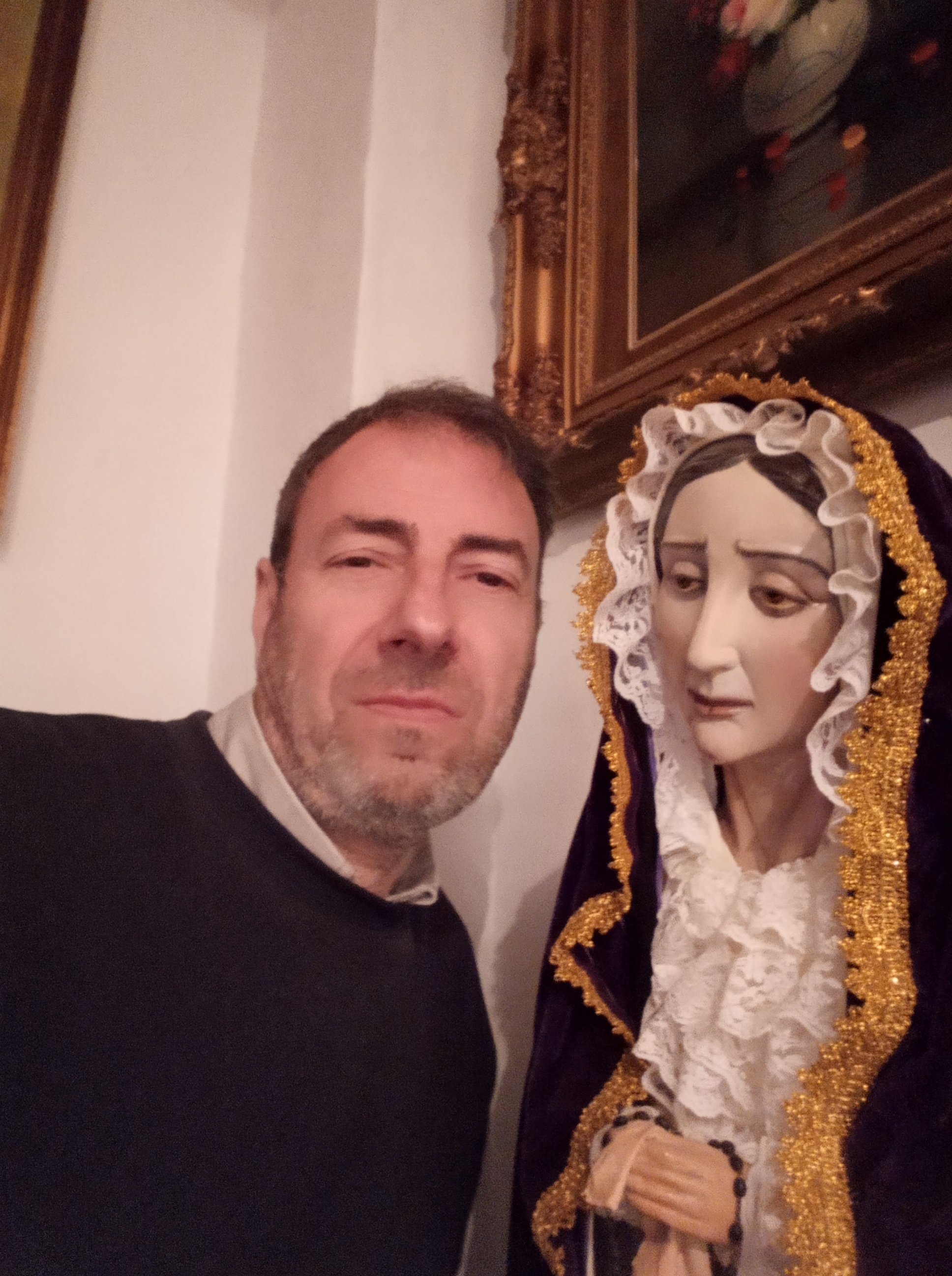 Escultura en madera policromada