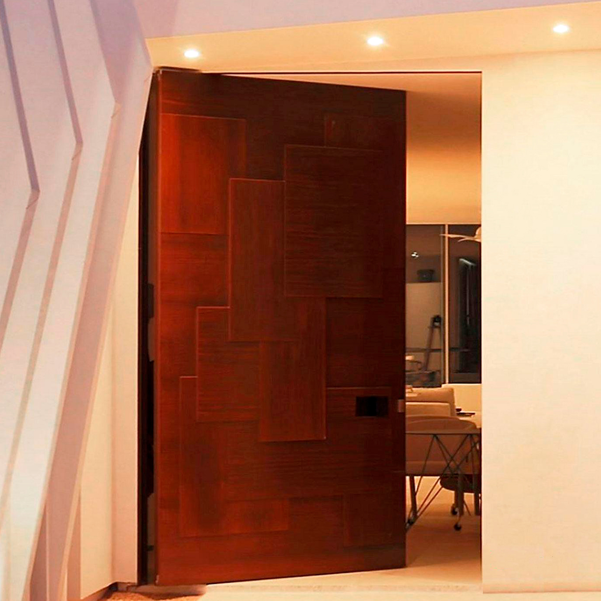 Domporte puerta exterior pivotante